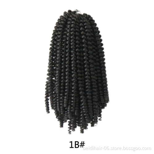 Spring Twist Crochet Hair Braids Curly Fluffy Bomb Twist Spring Curl 8inch Synthetic Hair Extension